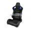 JBR1053B Carbon Look Back with colored safety holw racing bucket seat