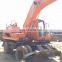 Вторичный колесный экскаватор Doosan DH210 весом 21 тонны, произведенный в Южной Корее, продается в Шанхае, Китай