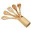 Engraved bamboo wood utensils set wholesale cooking tools bambu wood burned