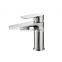 Deck mounted basin mixer taps SUS304 single handle black bathroom faucet