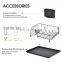 Dish Rack with Cutlery Holder Removable Drip Tray Cup Holder, Compact Kitchen Dish Drainer for Countertop