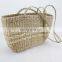 SEAGRASS WITH PALM LEAF TRIM BAG Seagrass Handbag 100% Nature Straw Woven Tote Bag