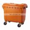 mobile garbage bins plastic trash can outdoor industrial waste bin waste container 1100l