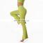 Wholesale Yoga Adjustable Fold Waist Flare Pants Butt Lift Workout Sports Leggings