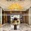 Modern Decorative Hotel Lobby Hand Made Yellow Murano Glass Pendant Lights Large Project Ceiling Hanging Chandeliers