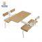 4 Seat Dining Cafeteria Tables And Chair Set Wood School Dining Hall Canteen Table And Chair