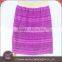 OEM Custom shaped ladies L size fashion designs hollow weave hem purple short skirt for beautiful girl                        
                                                                                Supplier's Choice