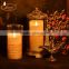Art candle White Paraffin wax Flameless pillar moving wick led candle