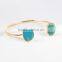 Fashion howlite turquoise adjustable bangle bracelet jewelry