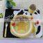 beauty bamboo fiber eco friendly bamboo dinner plates set, disposable bamboo lunch box