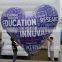 Inflatable heart shaped pvc flying balloons for trade show