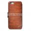Simple stand leather pouch case for iphone6+