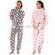 OEM Coral Fleece Nordic Onesie Ladies Luxurious Spotted Jumpsuit