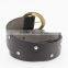 New Designer Genuine Raw Leather Belt With Shiny Rhinestone for Jeans