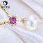 silver jewelry 8.5--9mm white best gift natural akoya pearl pendant for women