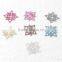 Fashion new design custom laser cut flower glitter iron on patch