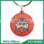 Wholesale bulk metal two sided american printed basketball team keychain