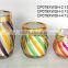 CP079XWSH glass jar hand-painted with color with plstic lid