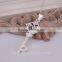wholesale old western-eu style 925 silver key shape gemstone pendants