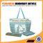 Polyester Material Stripe Beach Bag Containing Pillows And Mat