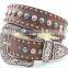 2015 Best Seller Western cowgirl bling rhinestone concho leather belt