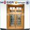 Solid wood French style grill awning window