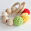 Organic baby cotton yarn Natural teething beads
