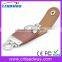 Best Promo Gifts 2016 Leather USB Flash Drives with Free Embossed Logo