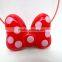 Fashion bowknot design christmas flashing led necklace