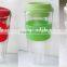 double wall glass tumbler with colorful silicone sleeve and lid wholesale