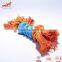 Stretch Rubber Dog Rope Toy With Cotton Knot Training Toy