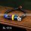 Braided porcelain charm bracelet
