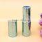 Empty round customized color lipstick container with golden ring