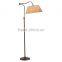 2017 hotel decorative unusual metal best hanging floor lamp with linen shade good for inn decor high end standing reading lamp