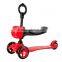Cheap child small scooter for kids,children baby foot scooter kick scooter 3 wheels ride on toy scooter with adjustable seat