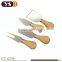 Super sharp 4 pcs knife set stainless steel kitchen knife set with wood handle