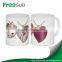 Personalised 11oz heart shape color changing ceramic digital printing mug