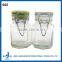 mini clear airtight glass canister with glass lid