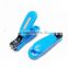 Carbon steel Nail clipper with blue color pp cover along with nail file