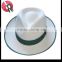 australia wool felt black fedora hat with white ribbon and Hemming