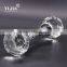 zinc alloy base clear polished chrome glass door lock handle
