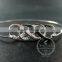 65mm diameter one end open 14K light gold,silver double infinity lover charm wiring fashion bangle bracelet 6490057