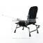 Outsunny Gray Folding Portable Fishing Chair with Rod Holder