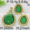 Fashion Hot Selling 14k Gold Jewelry Wholesale With Black and Green Stone