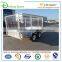 Heavy duty galvanized double axle box trailer with cage