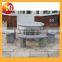 Garden oval granite top dining table for park furniture