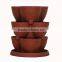 Showroom Decoration Organic Gardening Stackable Plastic Flower Pots