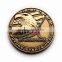 Custom vintage golden coins eagle medallion wholesale