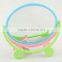 Colorful round plastic double sided with double round foot base mirror