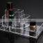 hot selling transparent heart design make up cosmetic display rack